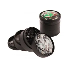 4 Part Metal Grinder - 50mm Camo Design