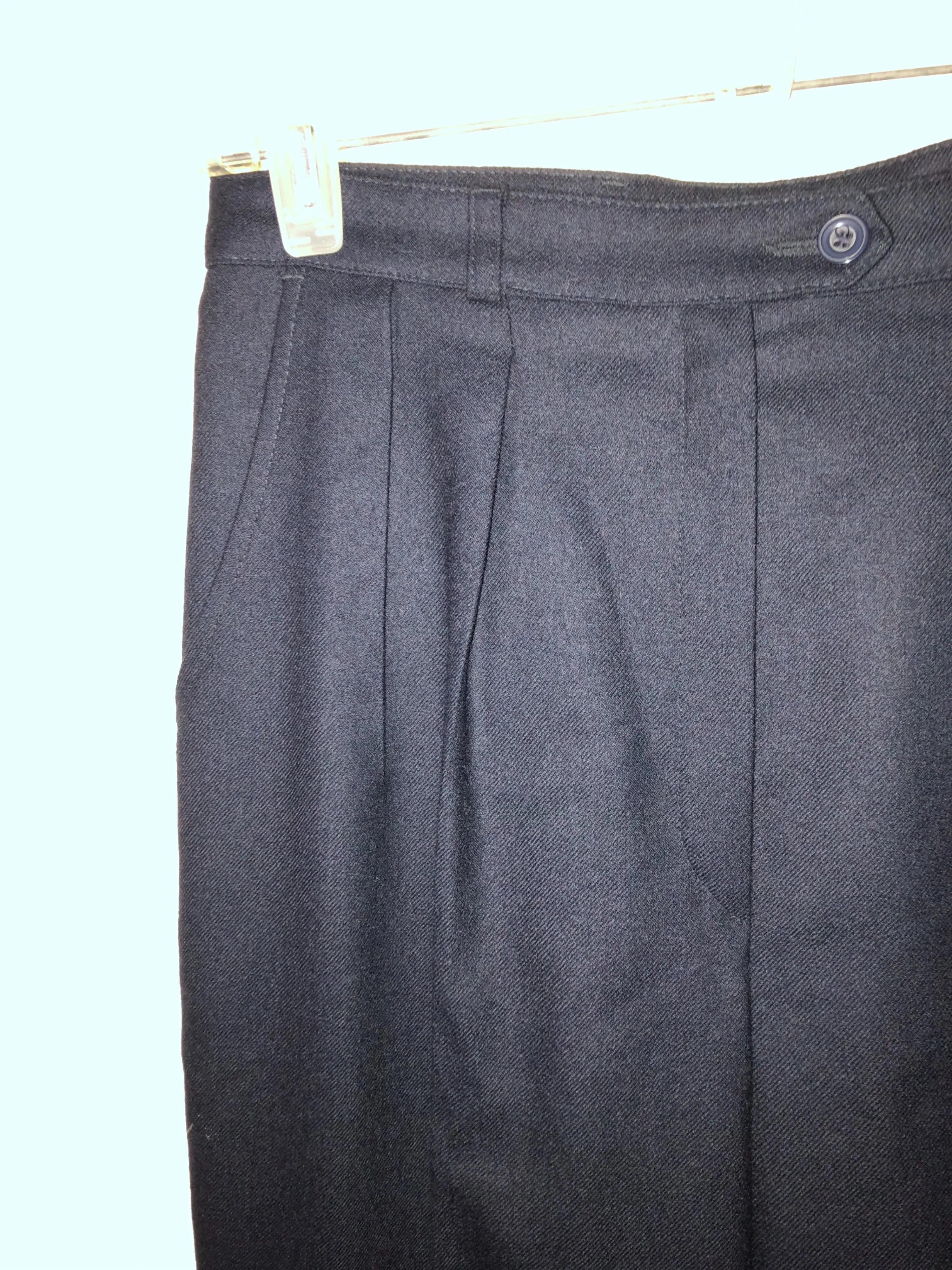 '80’s Navy Blue Wool Trousers Dark Academia by Giorgio Sant'angelo