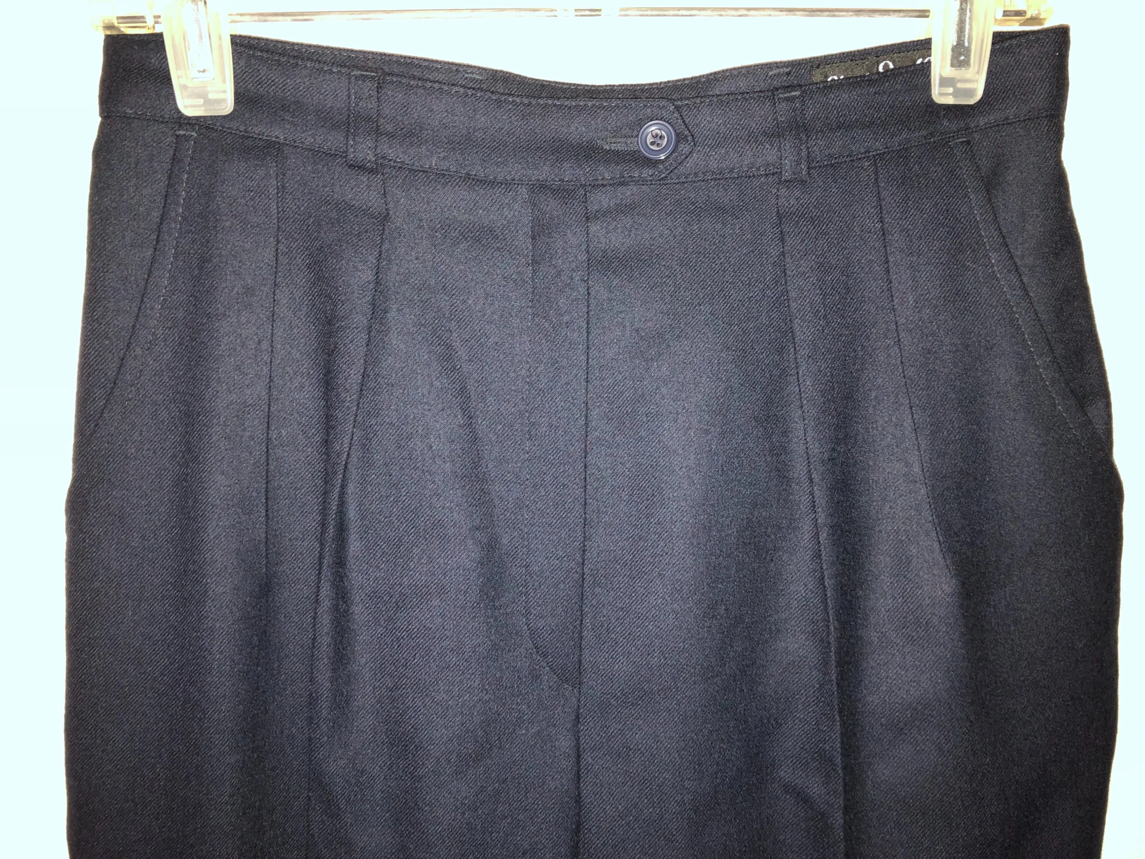 '80’s Navy Blue Wool Trousers Dark Academia by Giorgio Sant'angelo