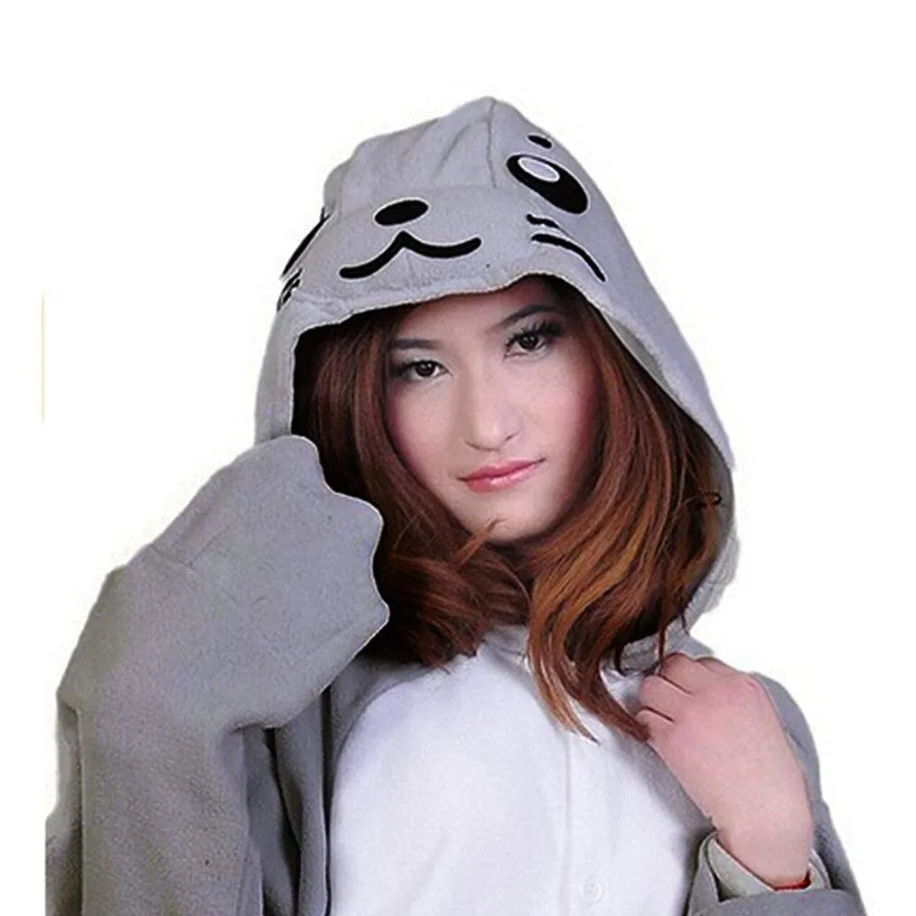 Adult Gray Dolphin Pajamas Animal Cosplay Costume