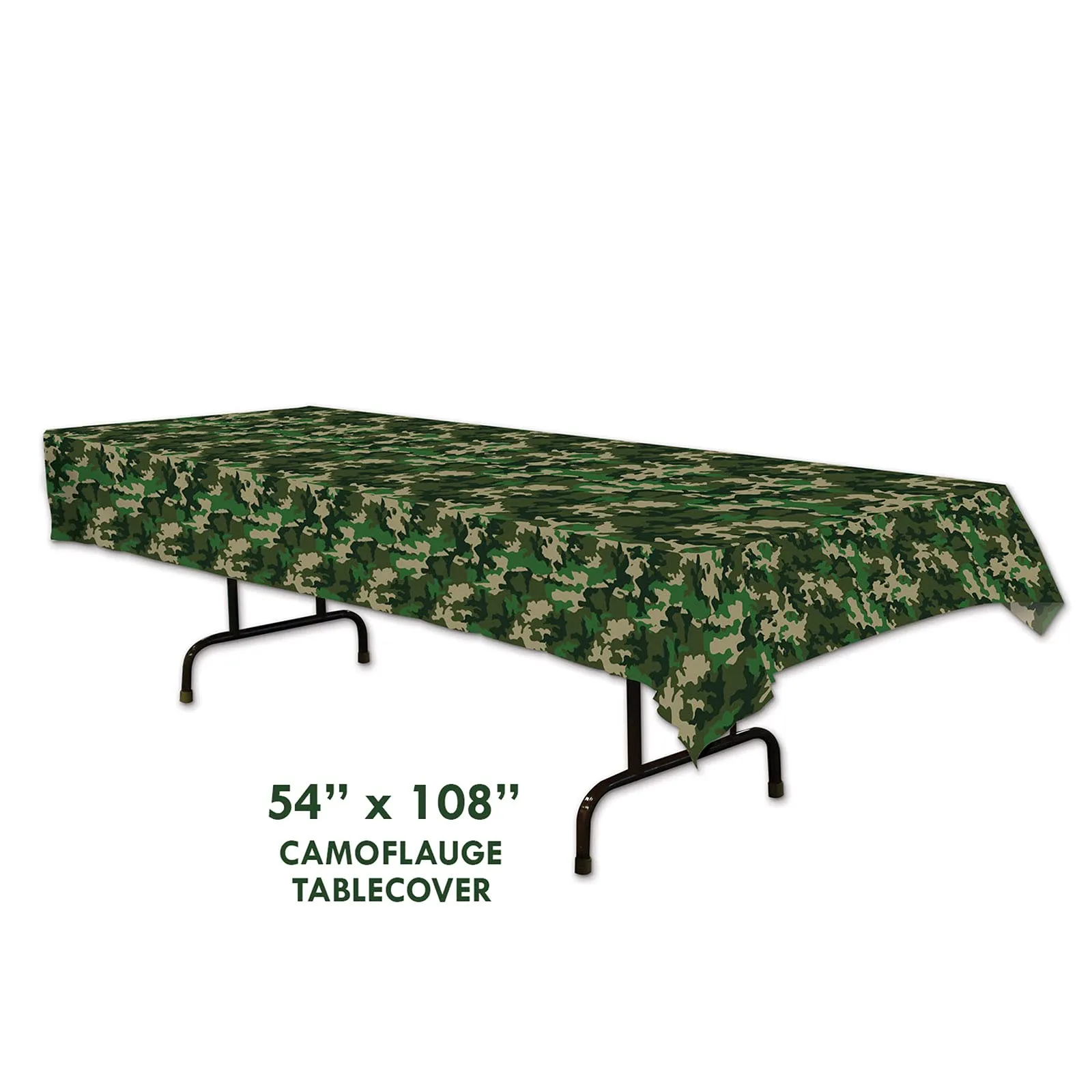 Army Party Supplies - Camouflage Table Covers 54" x 108" (2 Pack)