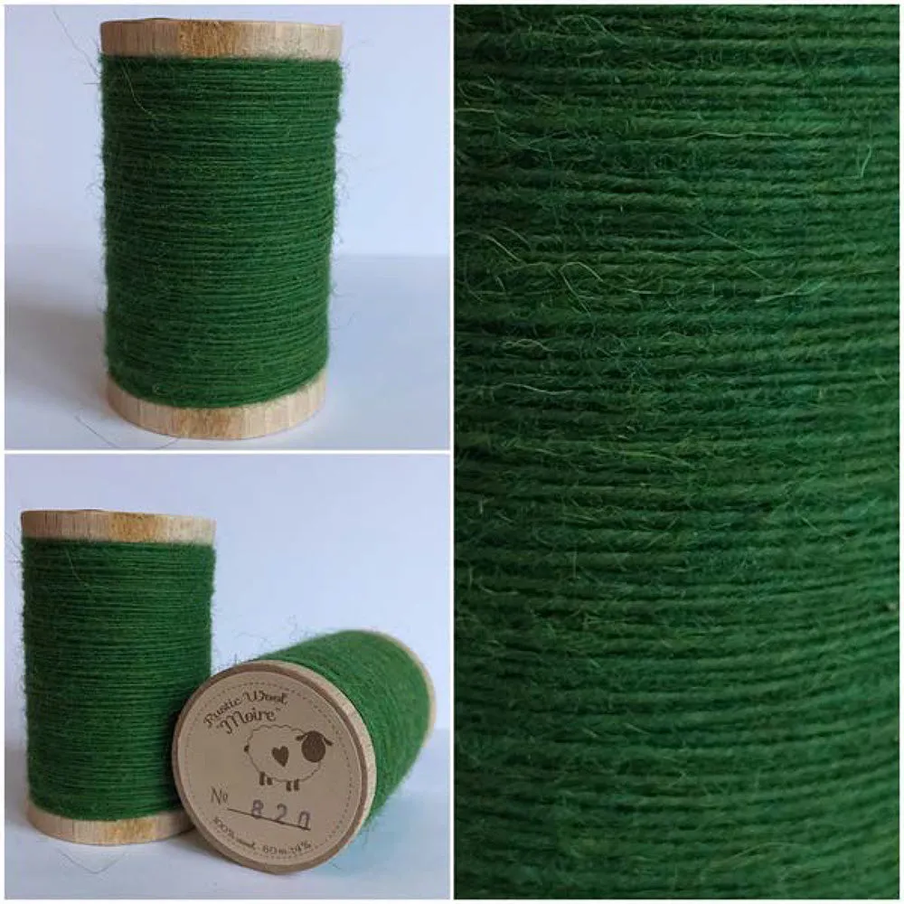 AVOCADO GREEN Hand Dyed HALF YARD Wool Fabric for Wool Applique and Rug Hooking