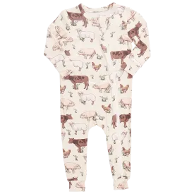 Baby Bamboo Zip Romper PJ - Farm Life *LAST ONE - 12/18m*