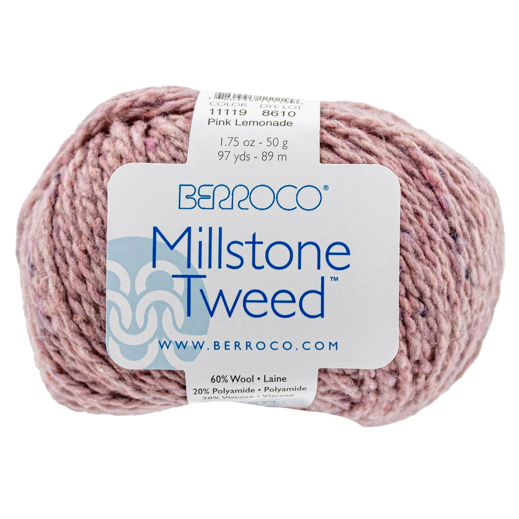Berroco Millstone Tweed Yarn - 11119 Pink Lemonade