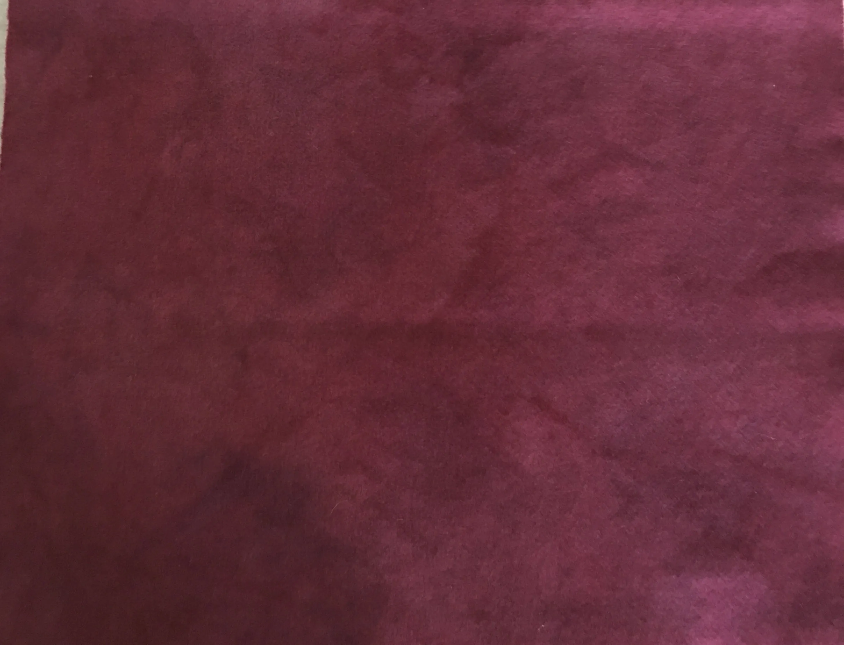 BURGUNDY BLUSH Hand Dyed Fat QUARTER Wool Fabric for Wool Applique and Rug Hooking