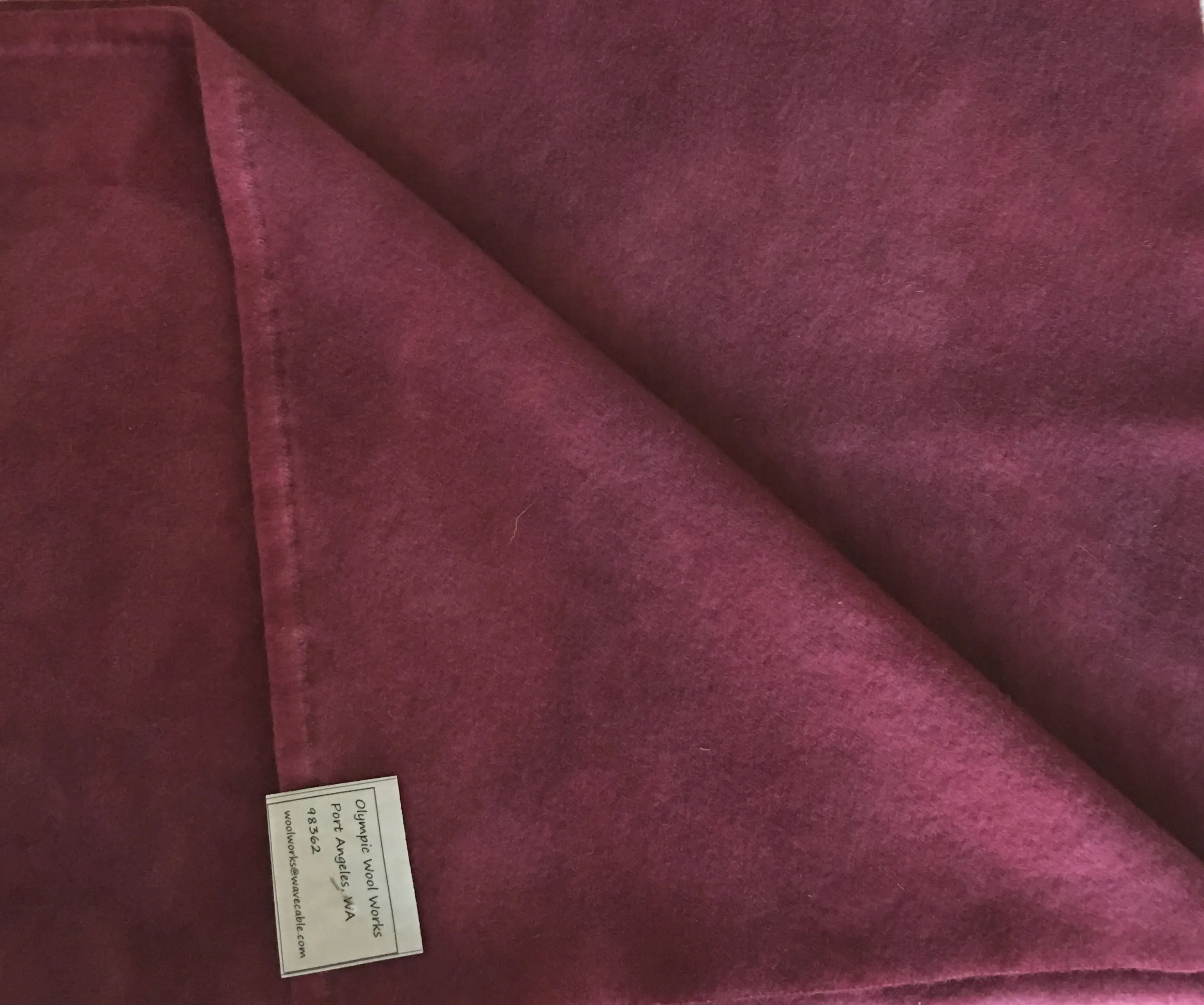BURGUNDY BLUSH Hand Dyed Fat QUARTER Wool Fabric for Wool Applique and Rug Hooking