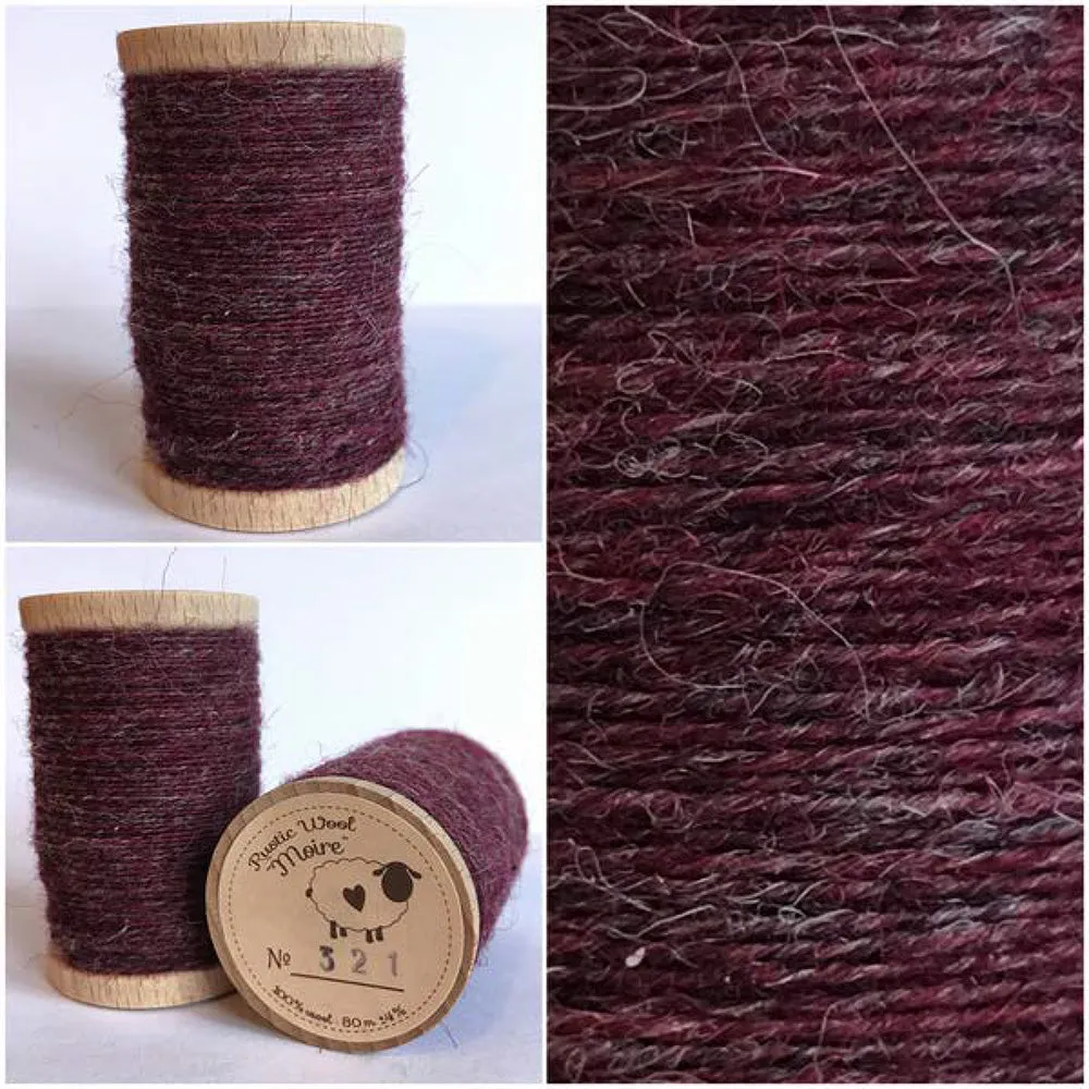 BURGUNDY BLUSH Hand Dyed Fat QUARTER Wool Fabric for Wool Applique and Rug Hooking