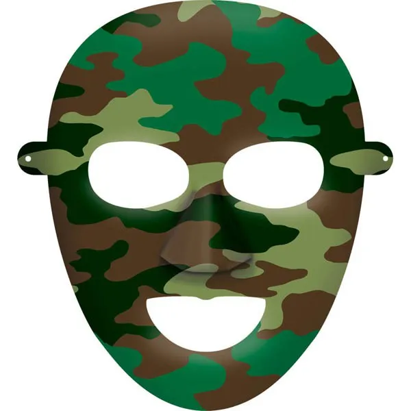 Camouflage Paper Masks 8pk