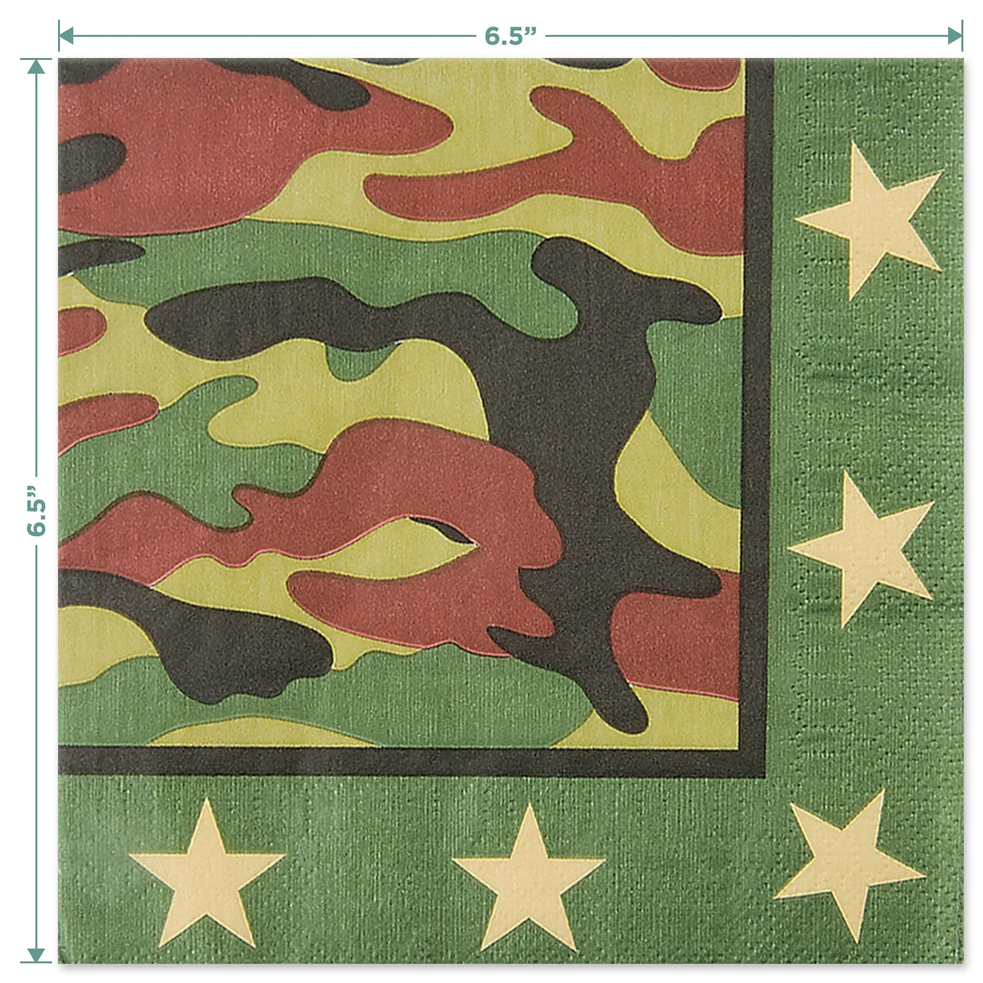 Camouflage Party Supplies for Army & Camo Parties - Plates, Napkins, Cups, & Table Cover