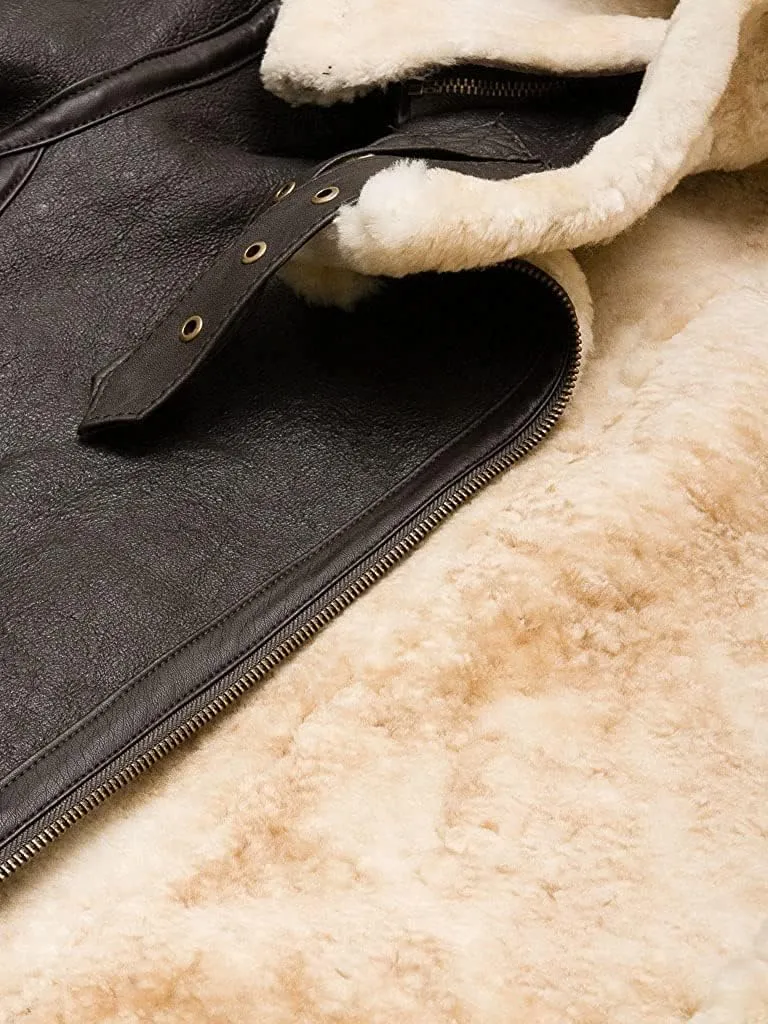 fjackets Leather Sherpa Jackets For Womens - Real Lambskin Shearling Jacket Womens