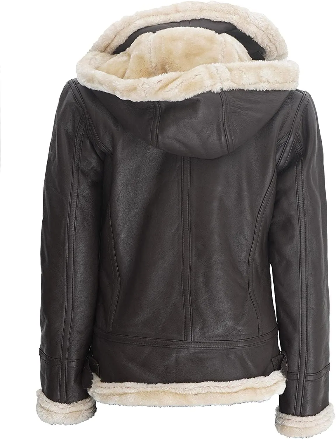 fjackets Leather Sherpa Jackets For Womens - Real Lambskin Shearling Jacket Womens