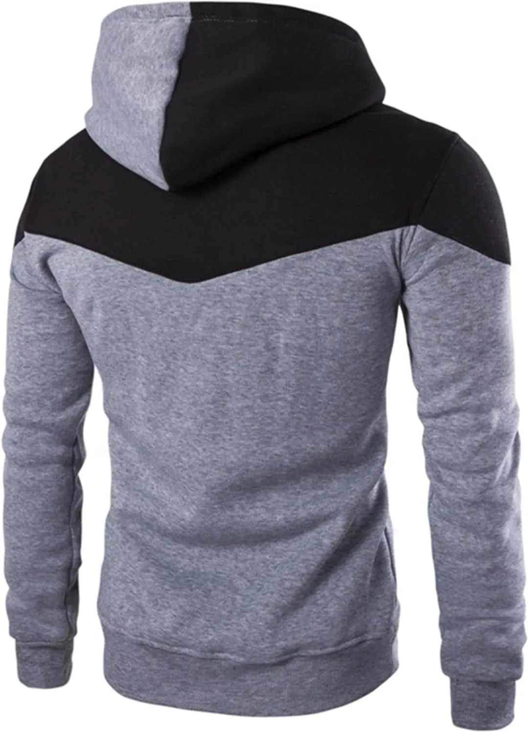 GPCHAN Men's Novelty Hoodies Sweatshirt Long Sleeve Color Block Hoodie Pullover Sweaters with Kangaroo Pocket