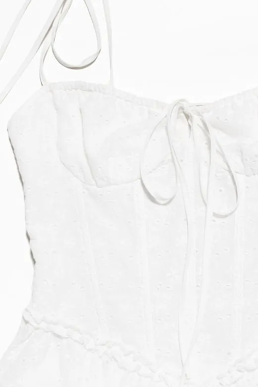 Indiana Bodycon Mini Dress - Pearl White