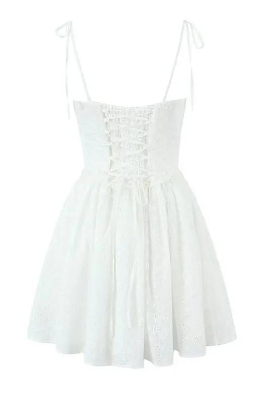 Indiana Bodycon Mini Dress - Pearl White