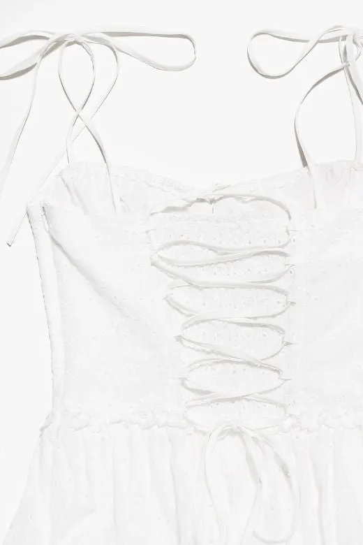 Indiana Bodycon Mini Dress - Pearl White