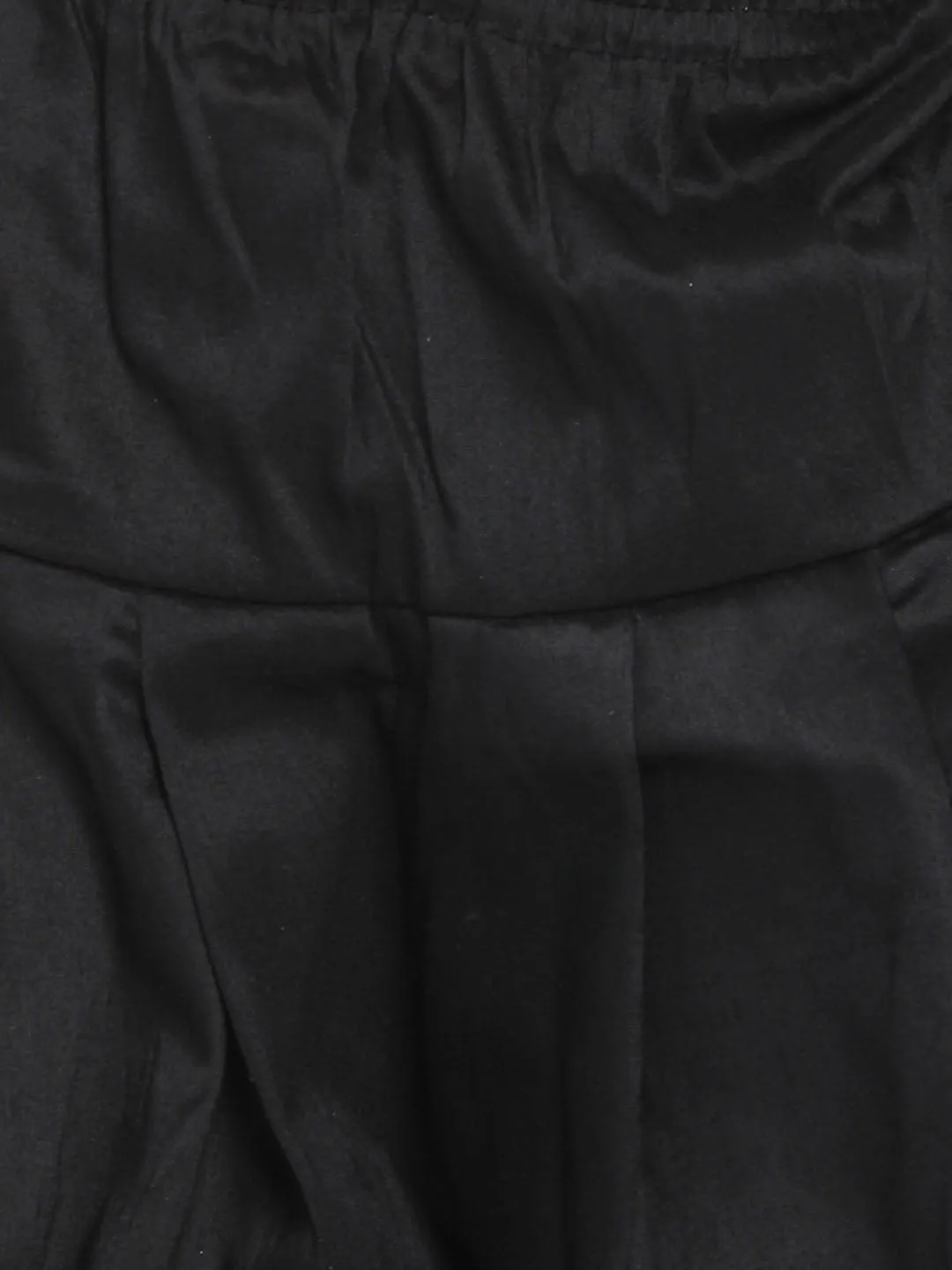 Jashvi SISHU Boy's Maroon Kurta And Black Cowl Dhoti  Set