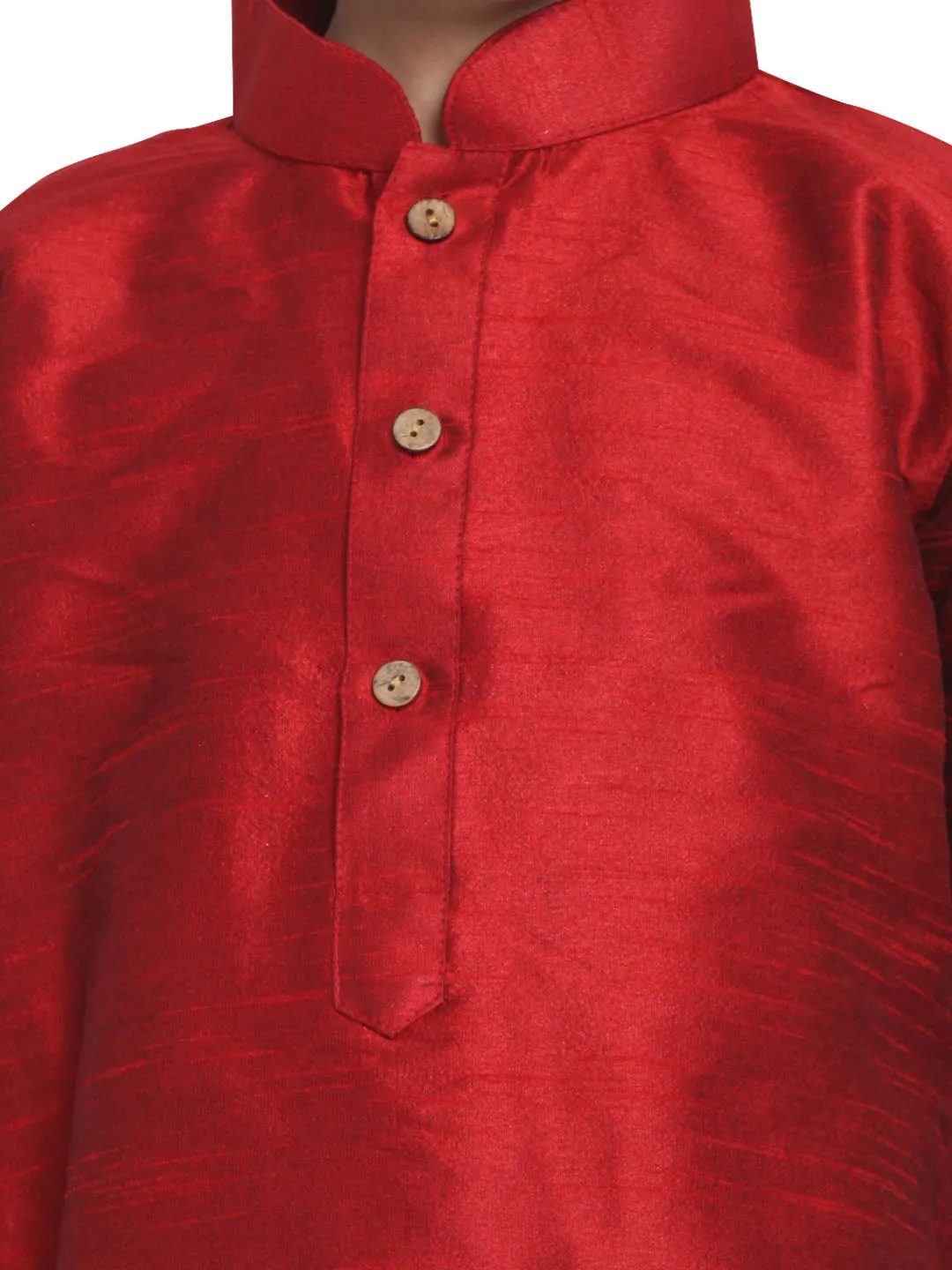 Jashvi SISHU Boy's Maroon Kurta And Black Cowl Dhoti  Set