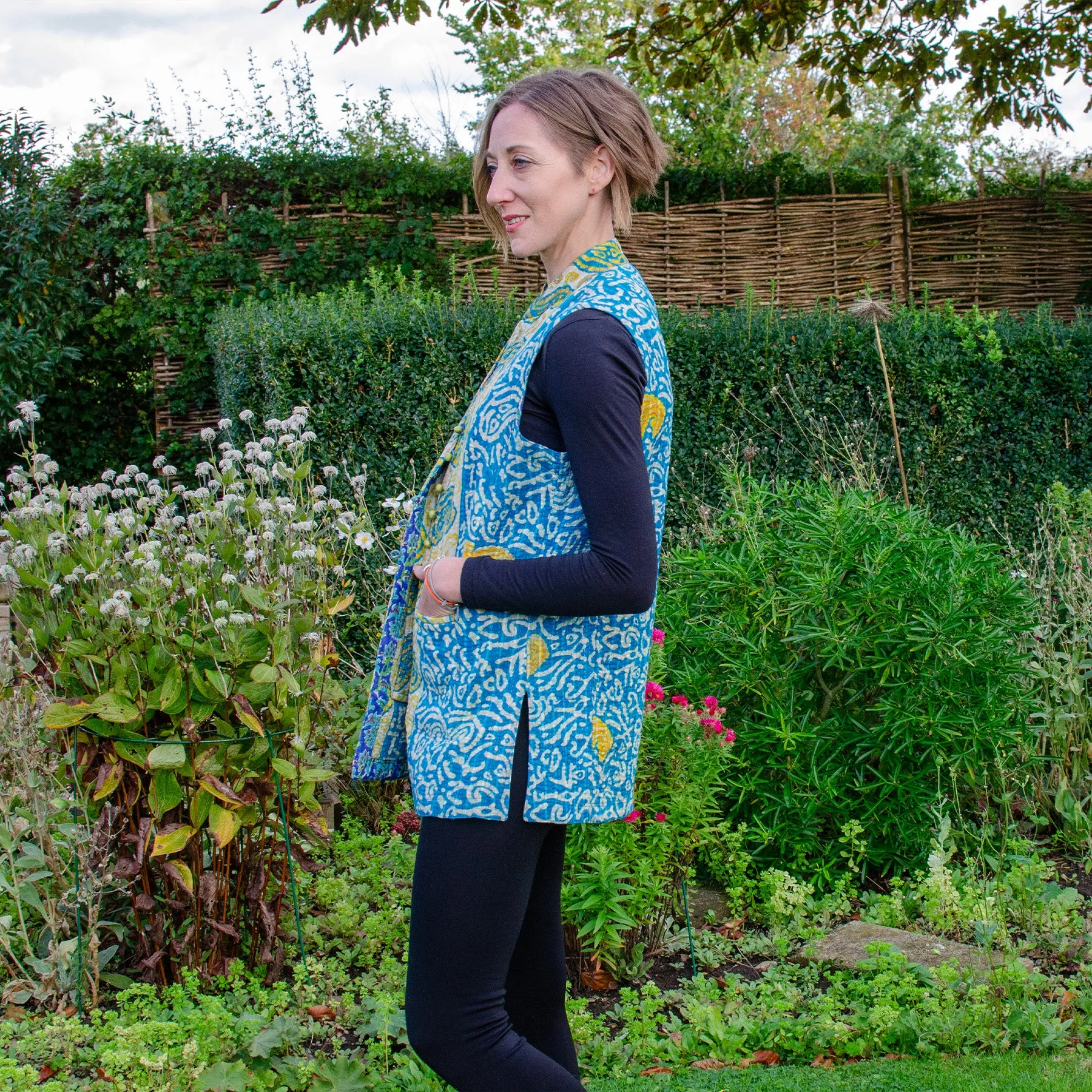 Kantha Waistcoat | Nila | Medium *SAMPLE*