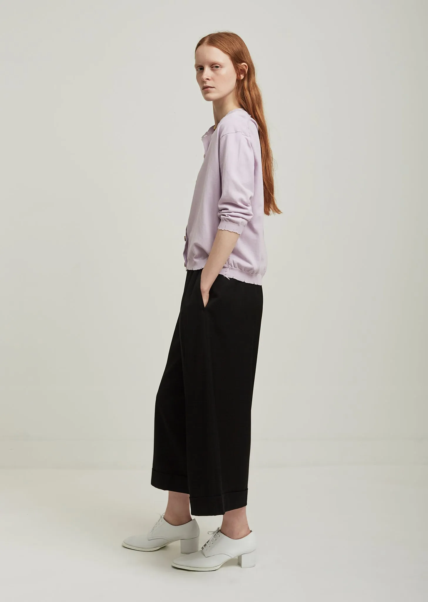 Lariv Crepe Knit Cardigan