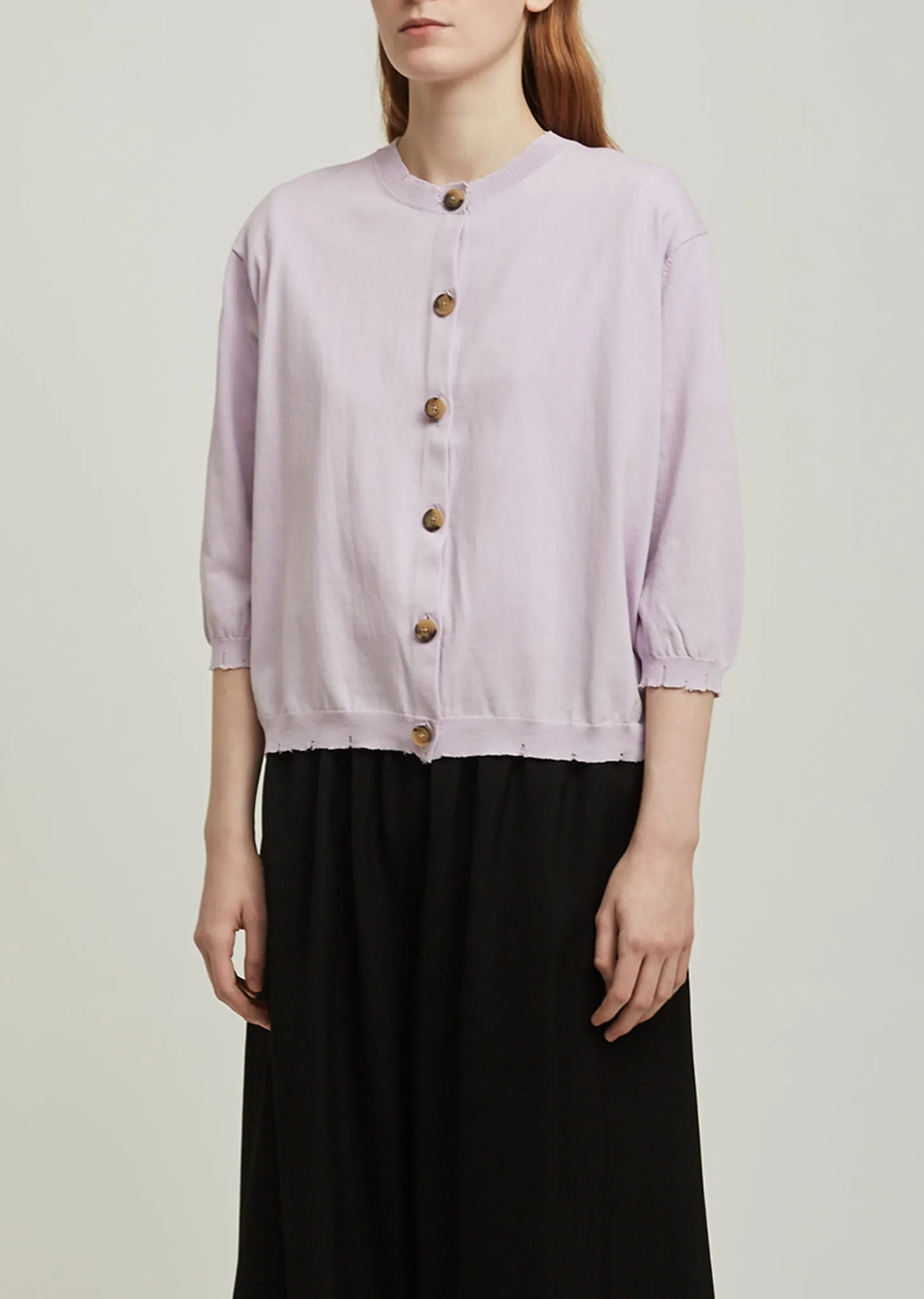 Lariv Crepe Knit Cardigan
