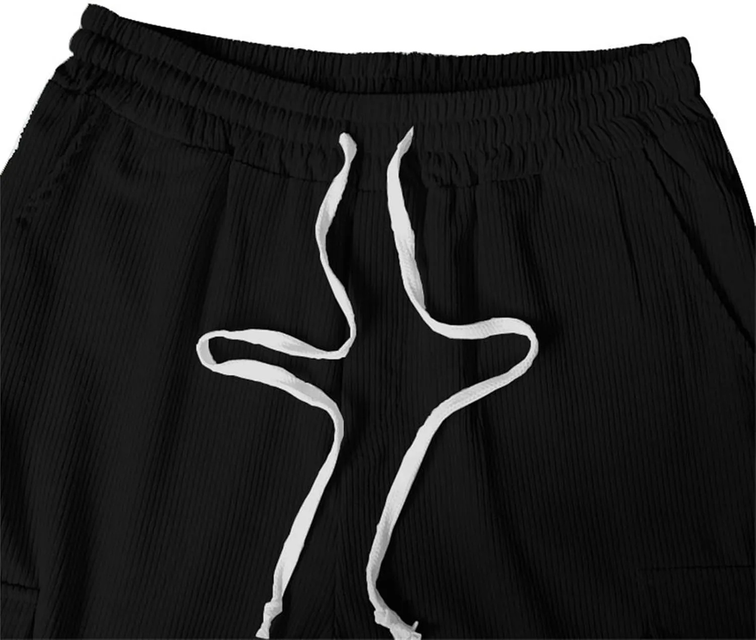 Mens Elastic Waist Drawstring Straight Baggy Leg Loose Lightweight Comfy Beach Casual Yoga Trousers Pants