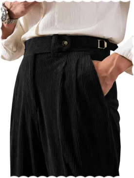 Men's Pants Corduroy Tailored Classic Fit Winter Stretchy Casual Corduroy Dress Pants