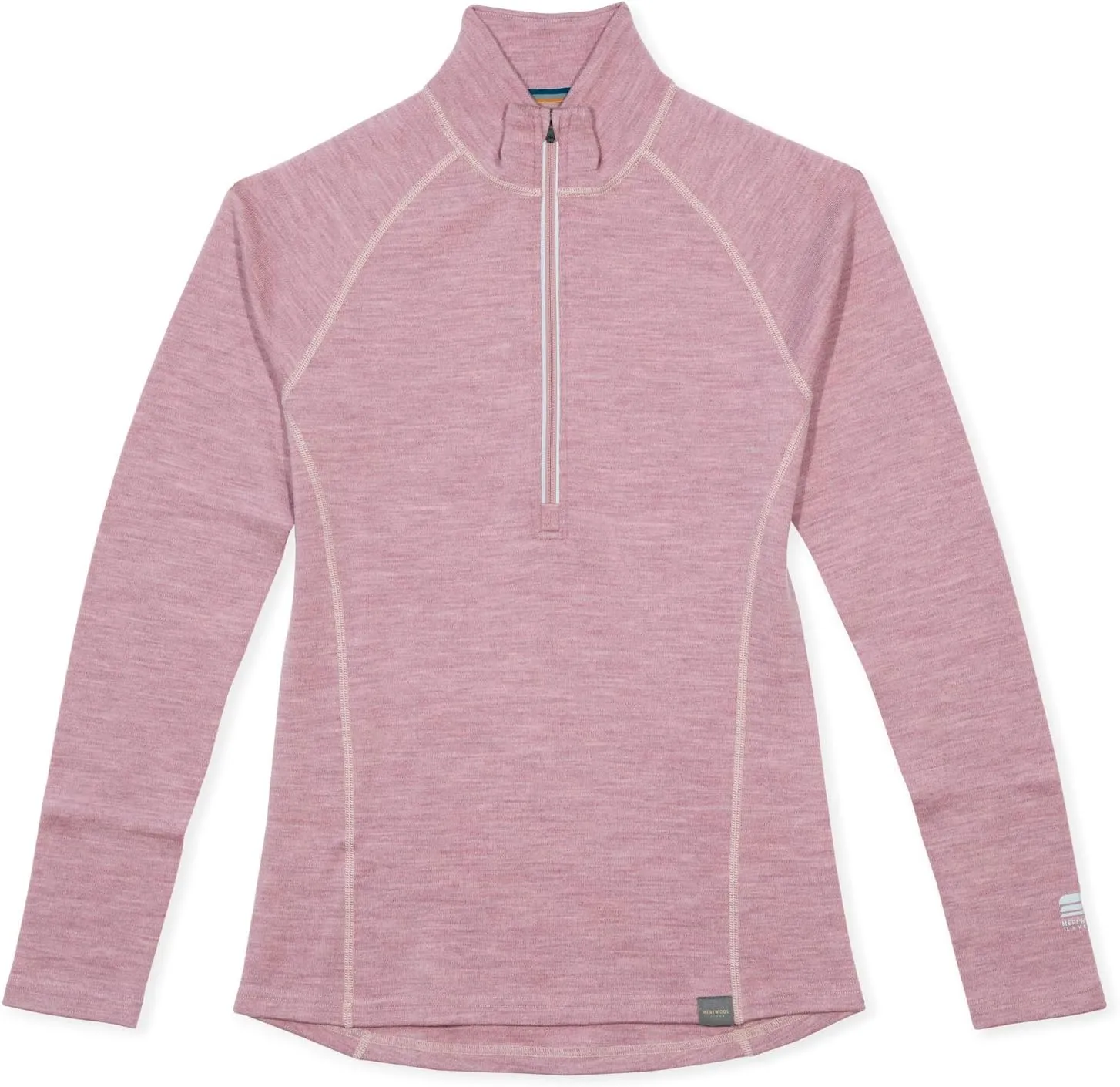 MERIWOOL Womens Half Zip Base Layer Top 400g Heavyweight Merino Wool Sweater