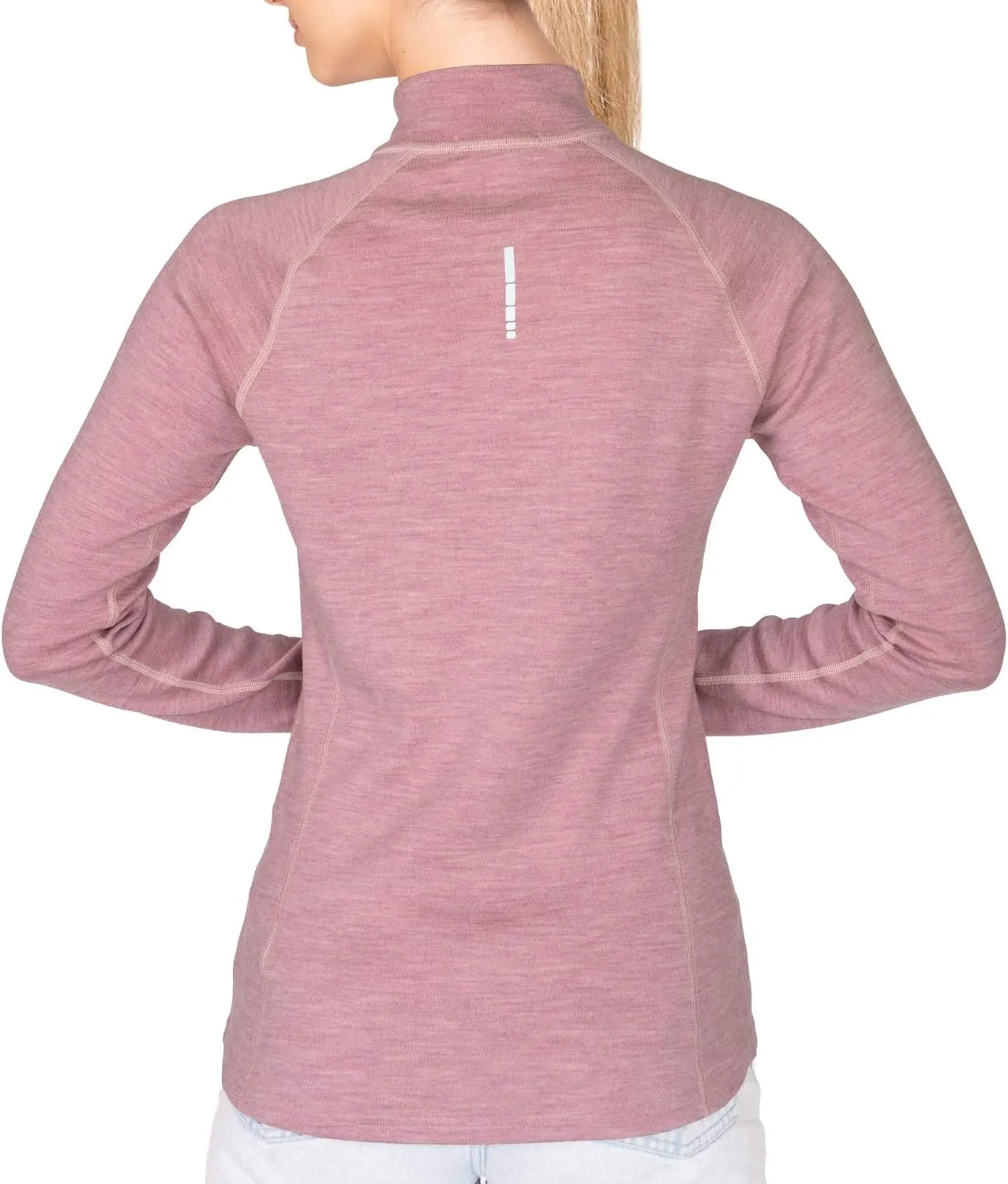 MERIWOOL Womens Half Zip Base Layer Top 400g Heavyweight Merino Wool Sweater