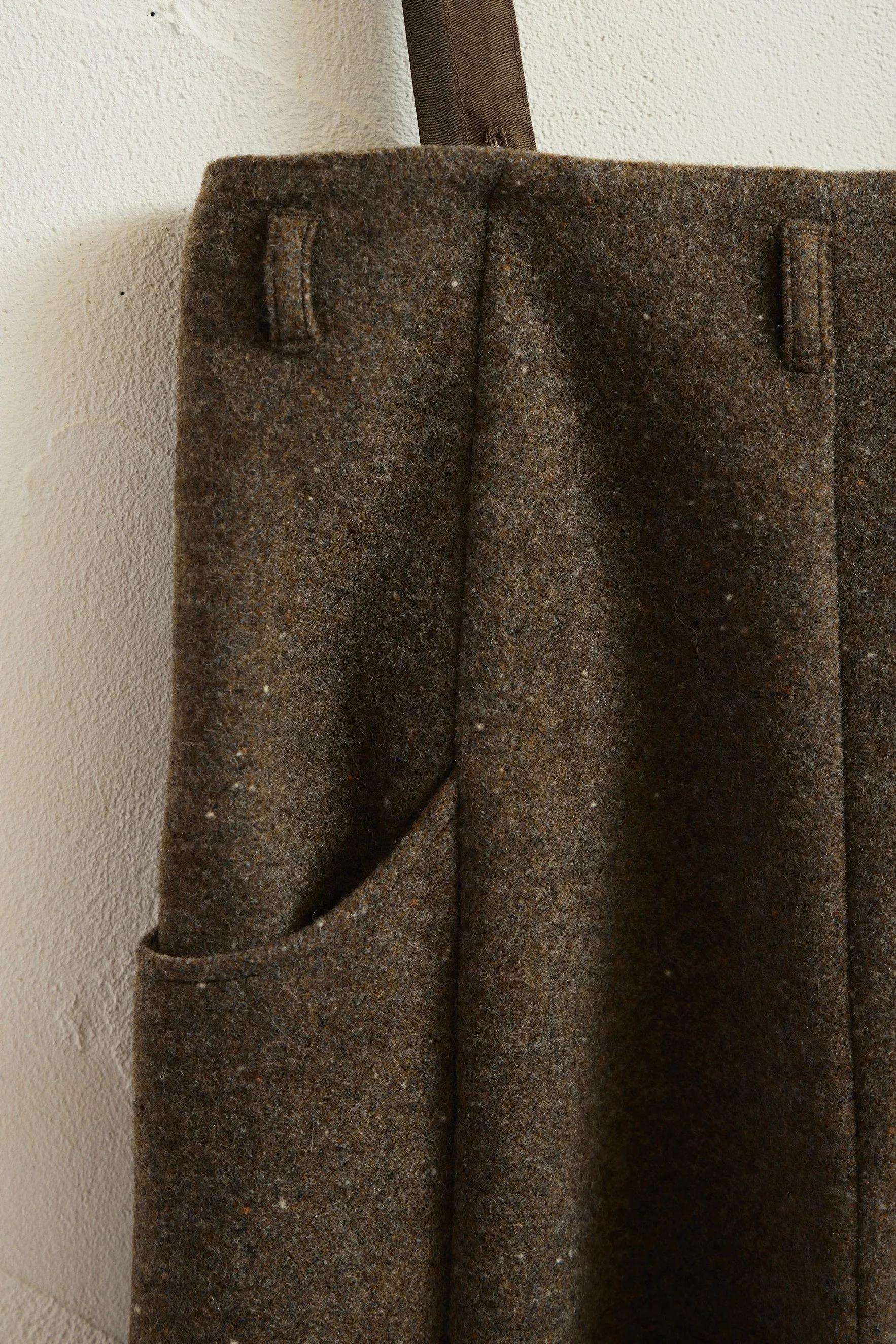 Mix Wool Suspender Pants