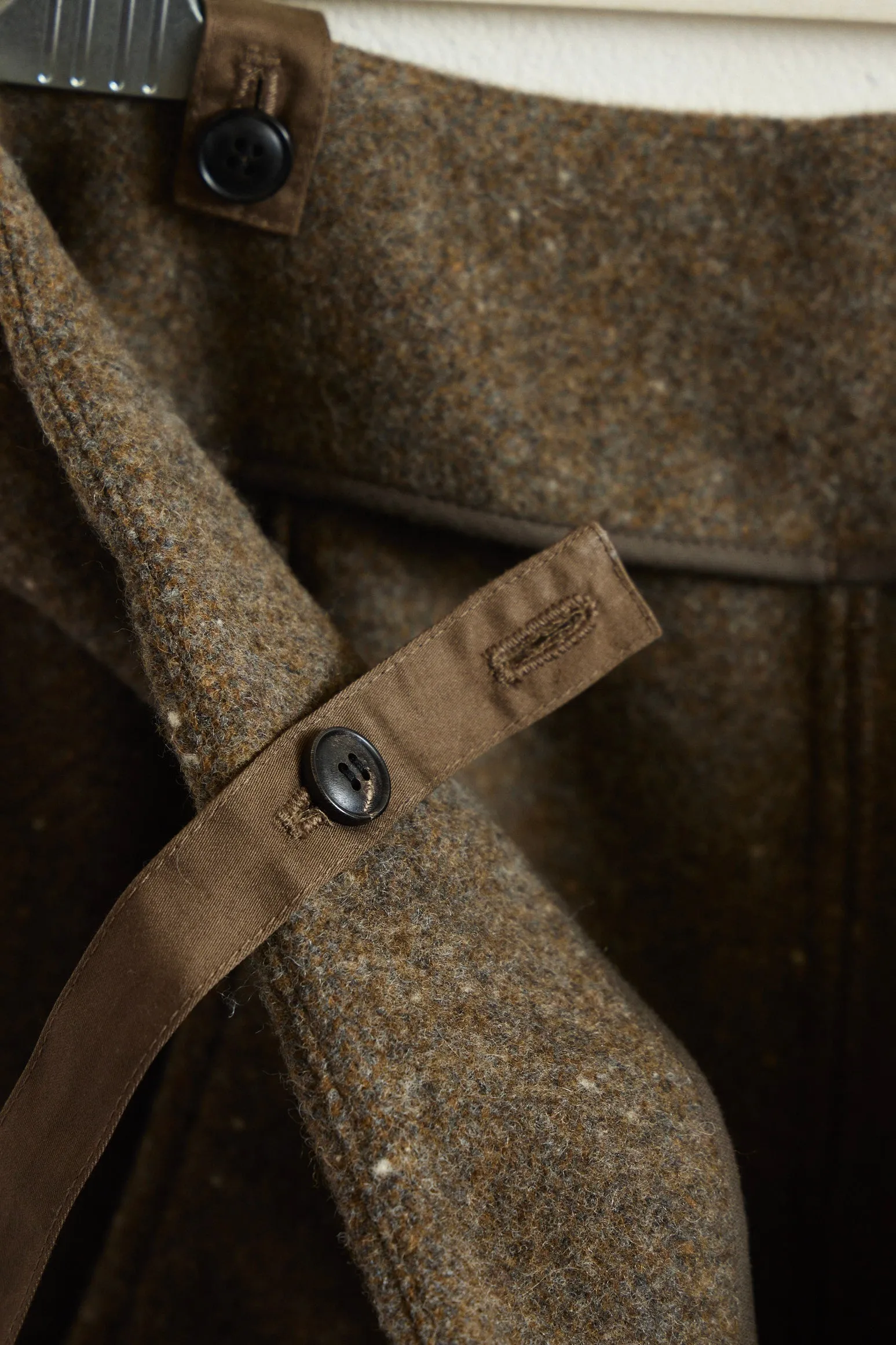 Mix Wool Suspender Pants