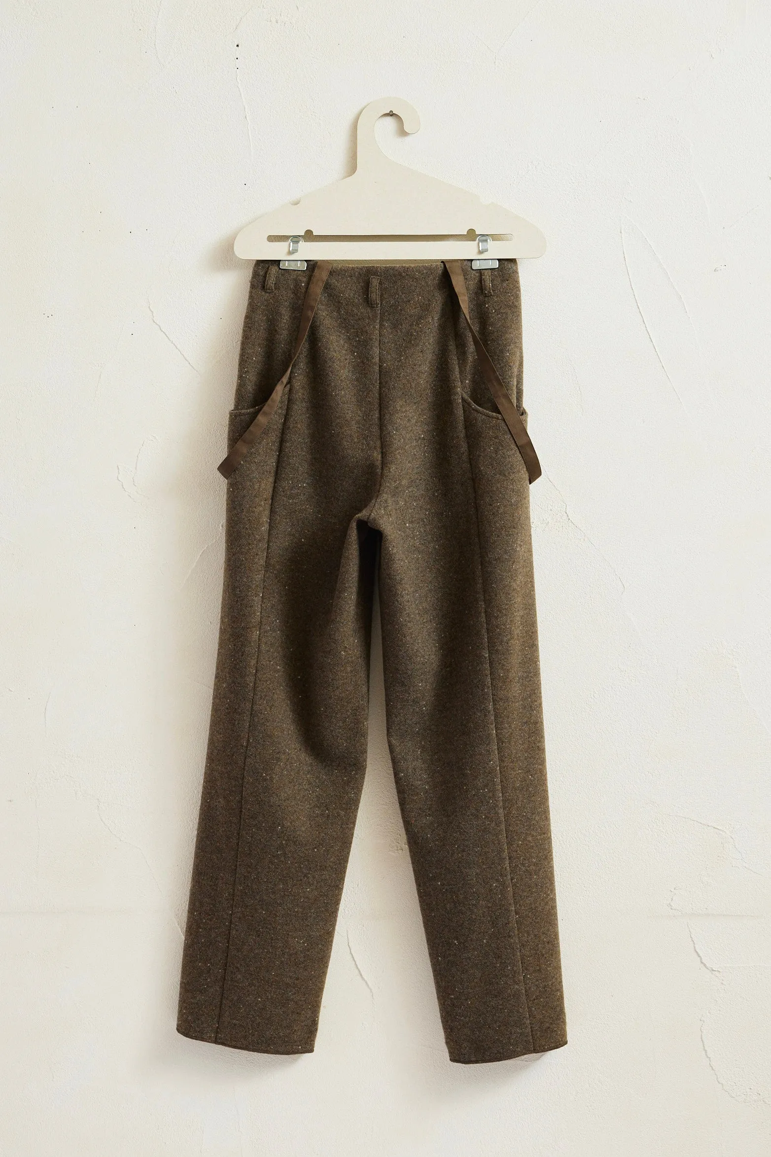 Mix Wool Suspender Pants