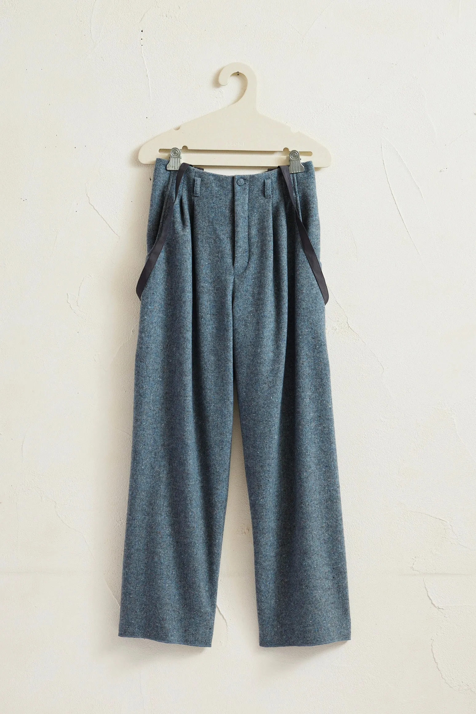 Mix Wool Suspender Pants