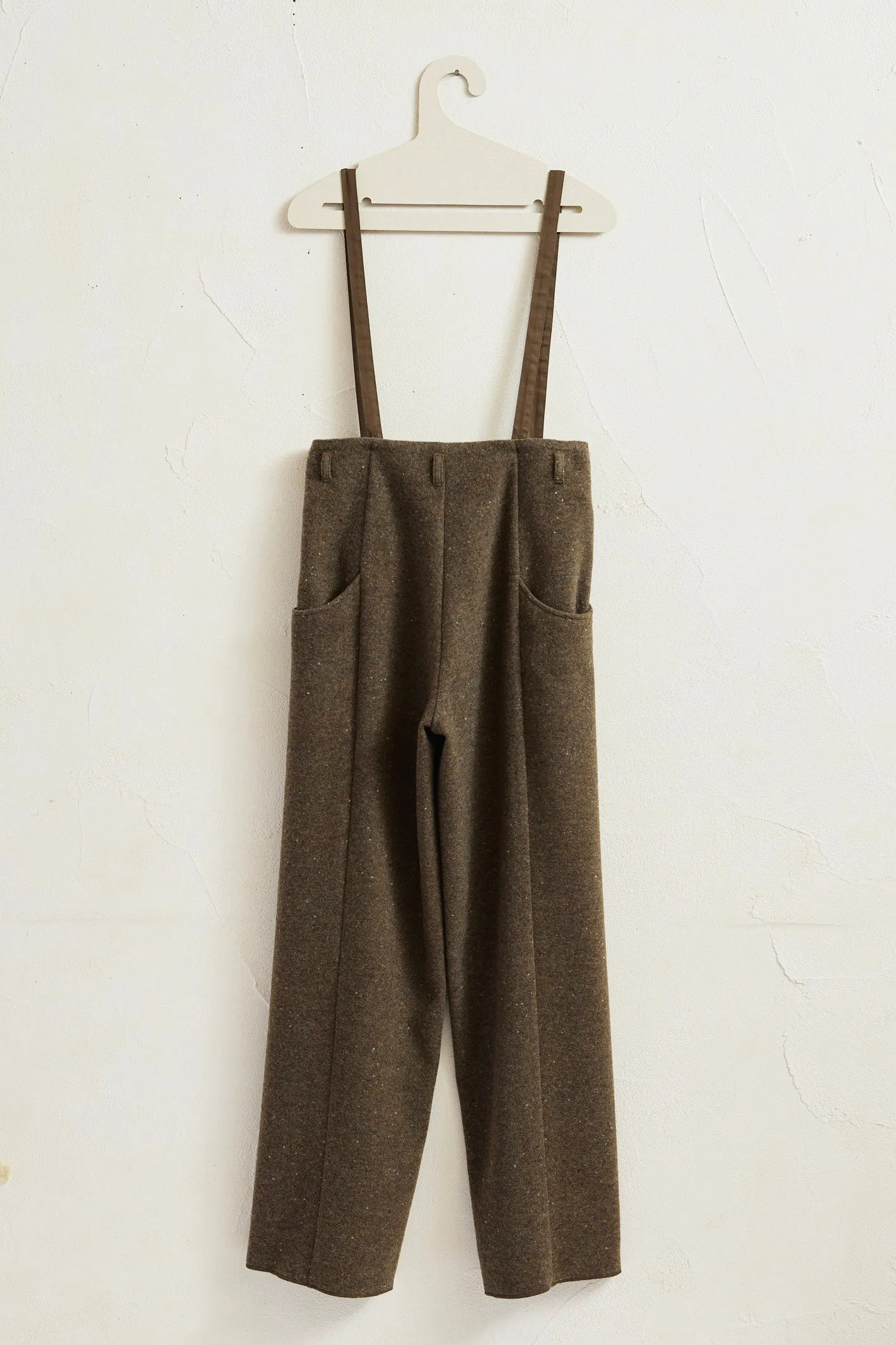 Mix Wool Suspender Pants