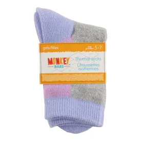 MONKEY BARS Toddler Girl's Thermal Socks, 2-Pack