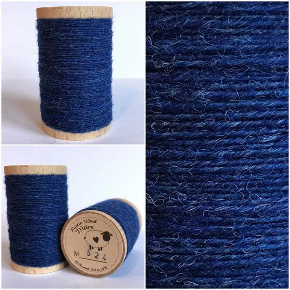 NATIONAL BLUE Hand Dyed Fat QUARTER Wool Fabric for Wool Applique and Rug Hooking