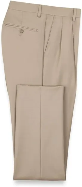 Paul Fredrick Men's Wool Gabardine Pleated Pants