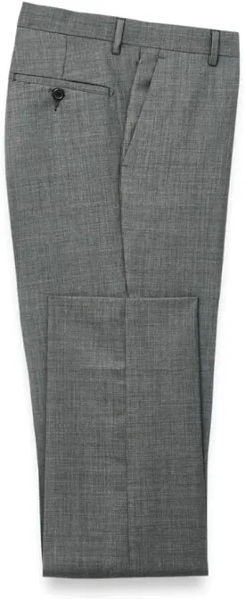 Paul Fredrick Men's Wool Sharkskin Flat Front Pants