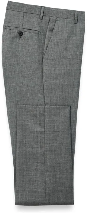 Paul Fredrick Men's Wool Sharkskin Flat Front Pants