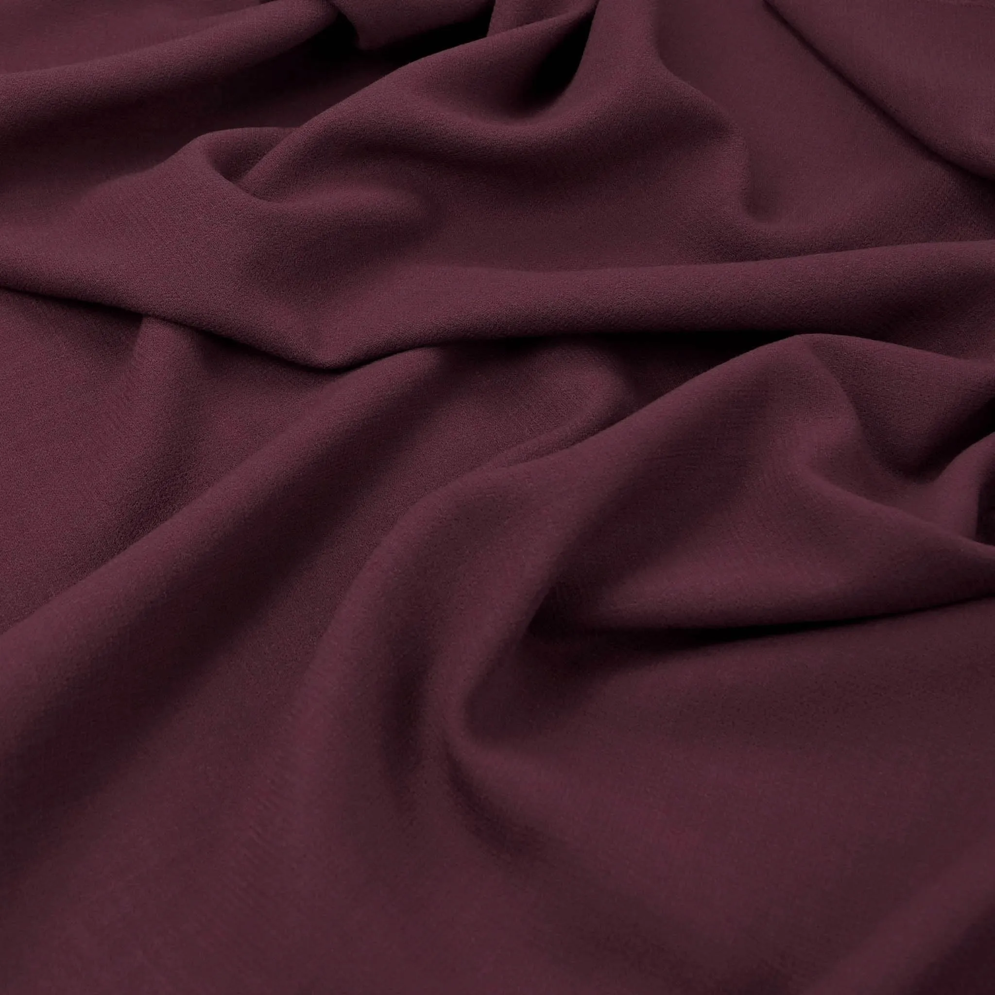 Plum Double Weave Crepe Fabric 97077