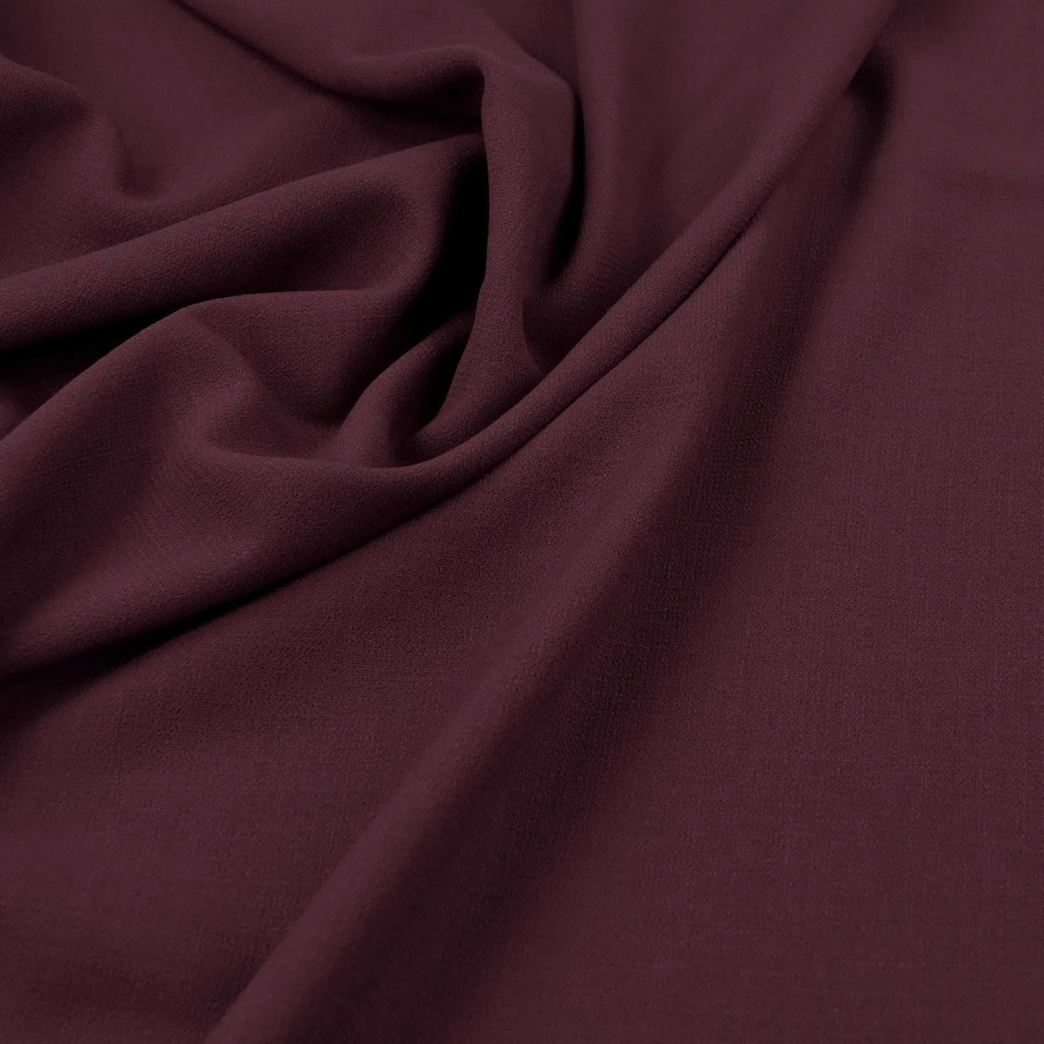 Plum Double Weave Crepe Fabric 97077
