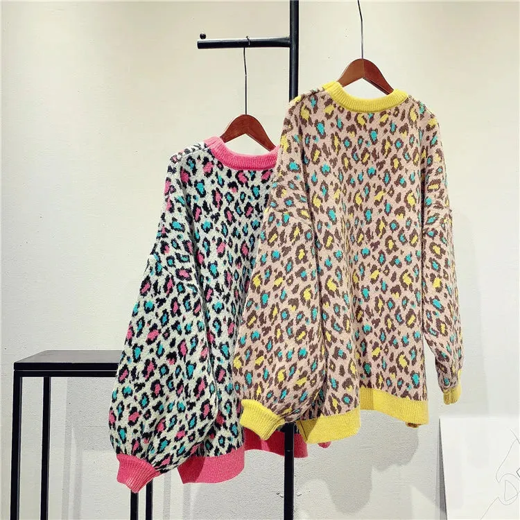 Pre Order:  Leopard Print Wool Sweater