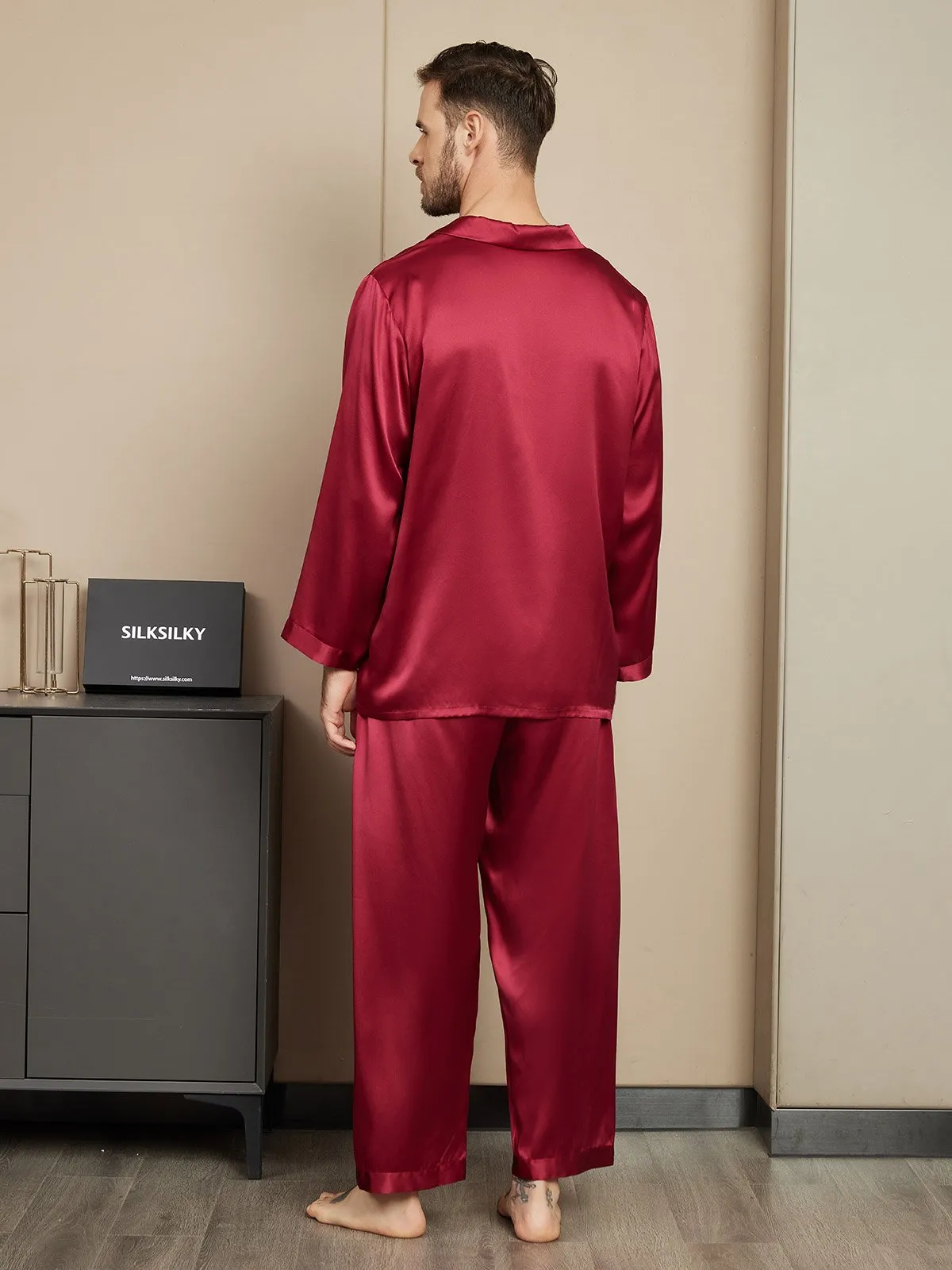Pure Silk Long Sleeve Men's Pyjamas