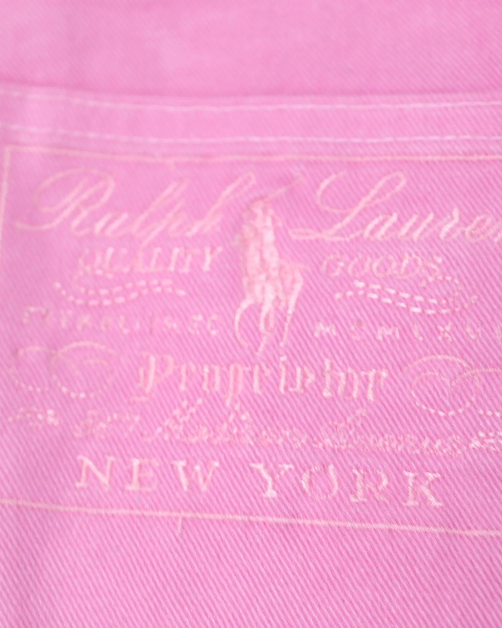 Ralph Lauren Wide Leg Jeans in Pink Cotton