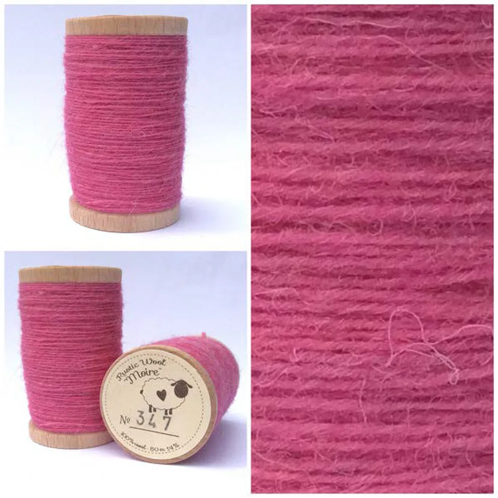 RASPBERRY Hand Dyed Fat QUARTER Wool Fabric for Wool Applique and Rug Hooking