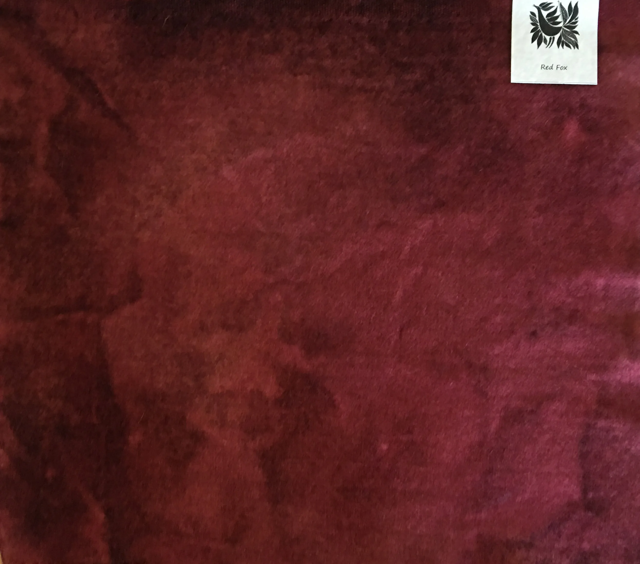 RED FOX Hand Dyed HALF YARD Wool Fabric for Wool Applique and Rug Hooking