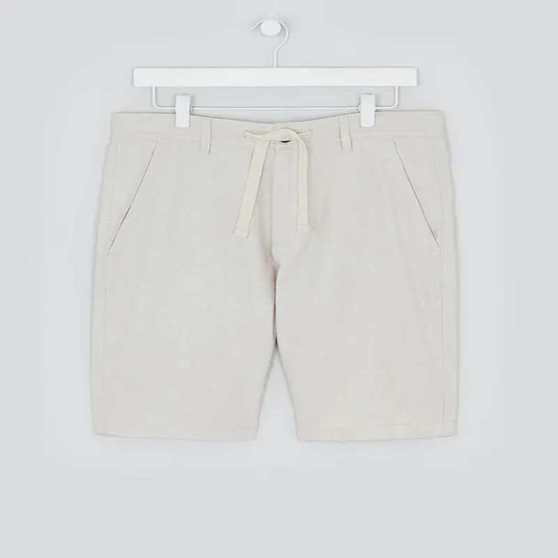 Solid Color Drawstring Casual Shorts