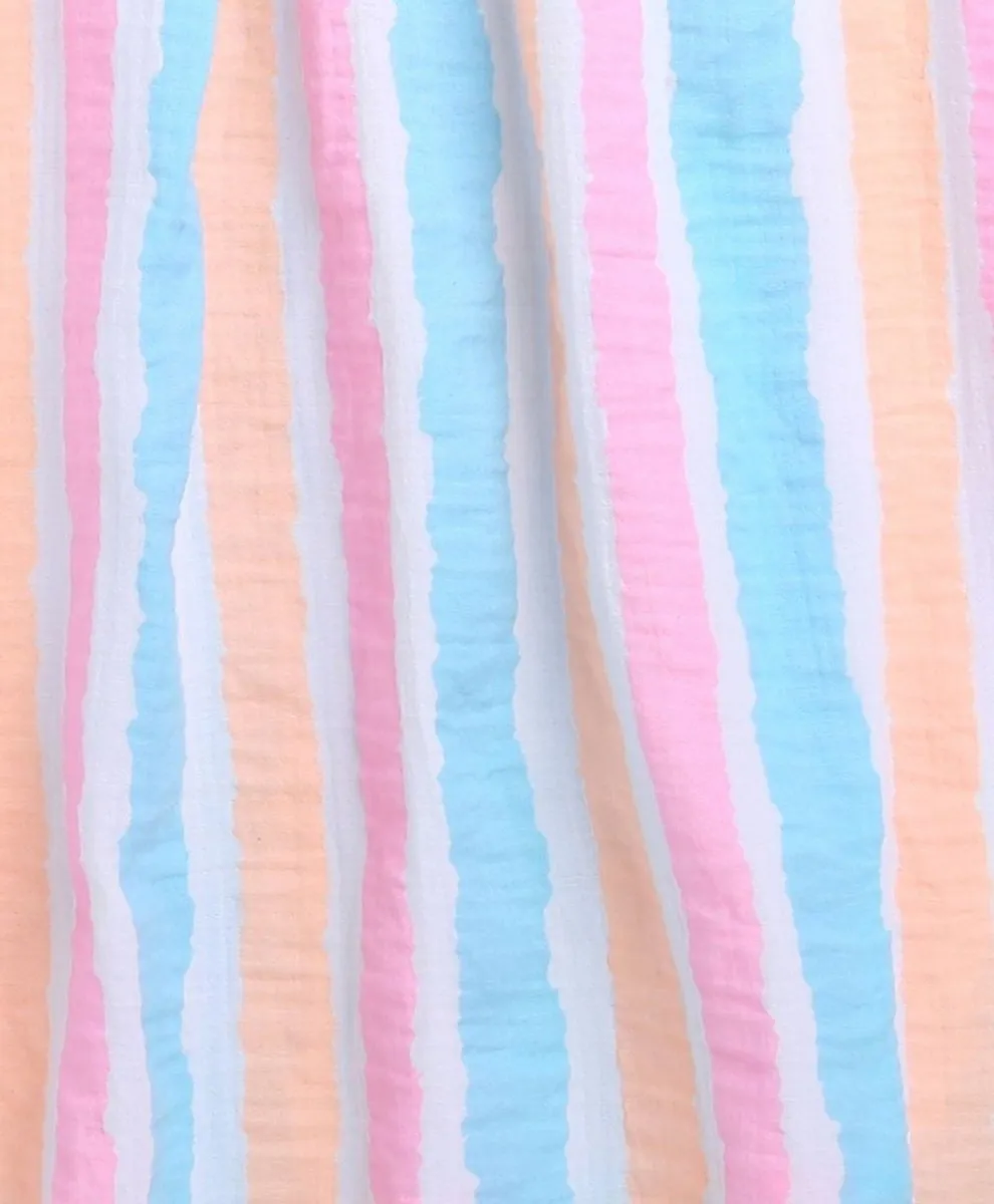Sweetlime By AS Multicolored Striped Cotton A-line Dress
