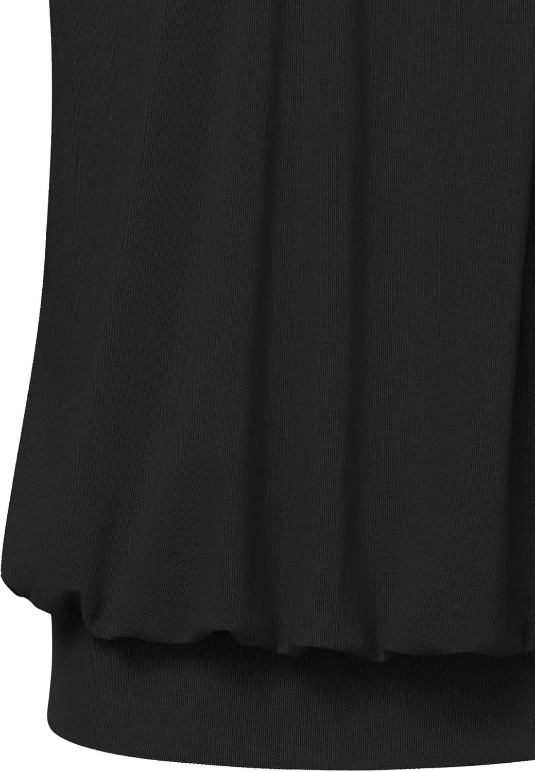 Timeson Women's Long Sleeve Scoop Neck Pleated Front Fitted Blouse Tops