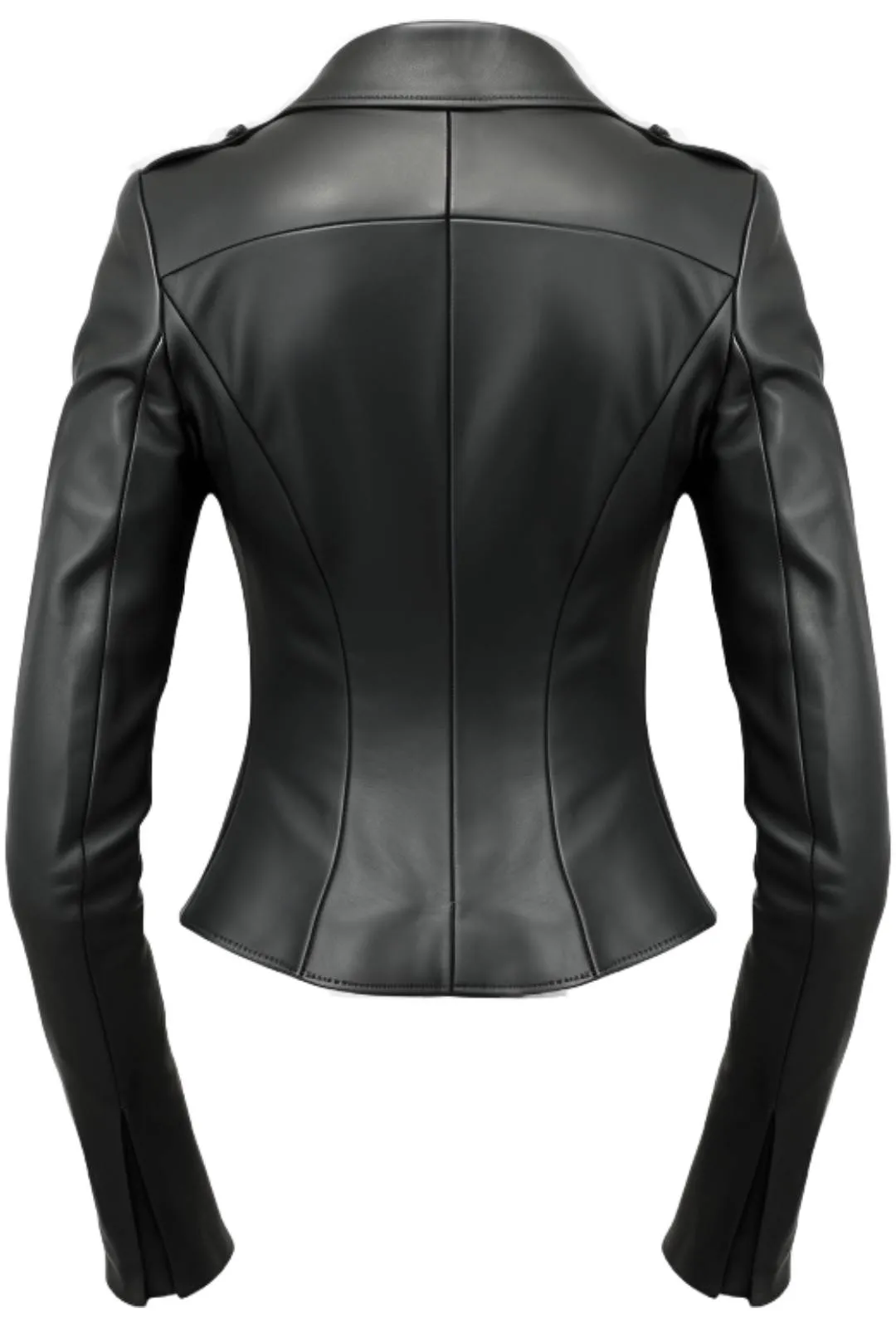 Women Black Asymmetrical Designer Leather Jacket