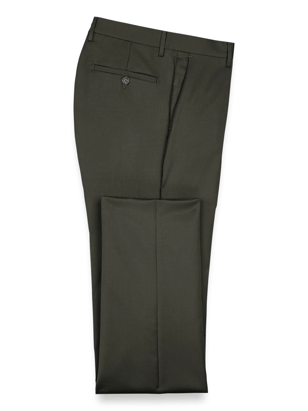 Wool Gabardine Pants - Olive